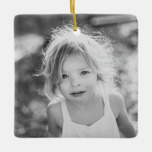 Ornement En Céramique Garde photo simple pour enfants Noir et blanc