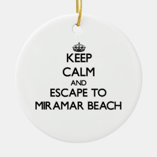 Ornement En Céramique Gardez le calme et échappez-vous à la plage la