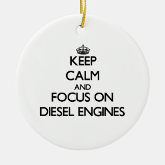 Ornement En Céramique Gardez le calme et le foyer sur les moteurs diesel