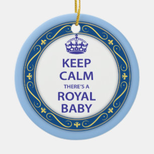 Ornement En Céramique Gardez le calme il y a un bébé royal