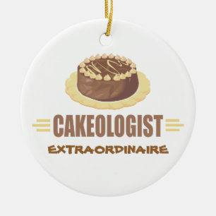 Ornement En Céramique Gâteau au chocolat amusant