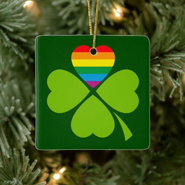 Ornement En Céramique Gay Lucky Clover (Arbre)