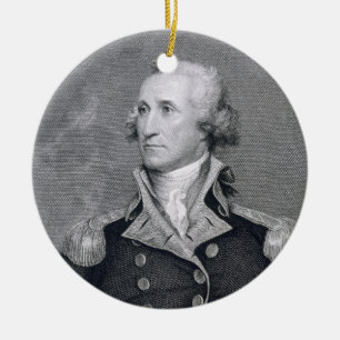 Ornement En Céramique George Washington, gravé par brun Durand de