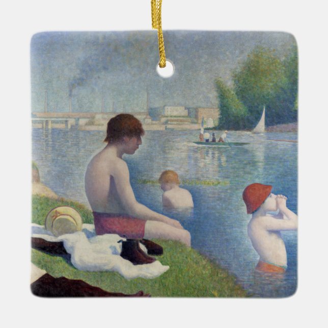 Ornement En Céramique Georges Seurat - Bathers à Asnières (Devant)