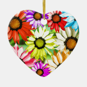 Ornement En Céramique Gerbera fleur colorée florale