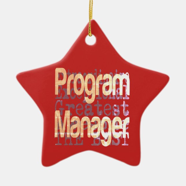 Ornement En Céramique Gestionnaire de programmes Extraordinaire (Devant)
