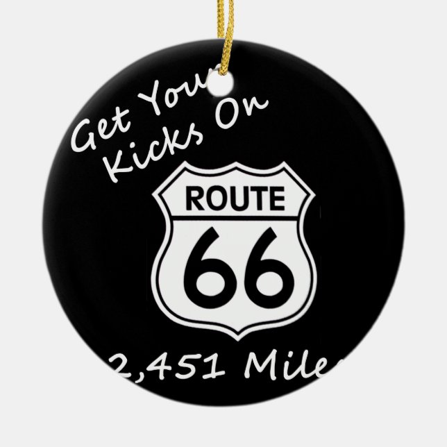 Ornement En Céramique get_your_kicks sur US Route 66 (Devant)