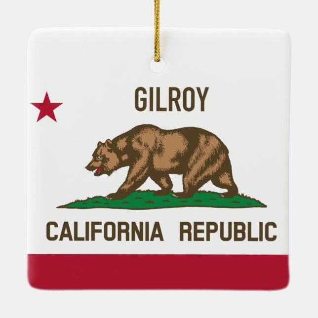 Ornement En Céramique Gilroy CA (Dos)