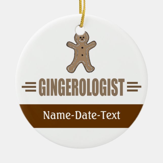 Ornement En Céramique Gingerbread amusant (Devant)