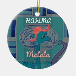 Ornement En Céramique Giraffe Art Joueuse : Un Plaisir Africain