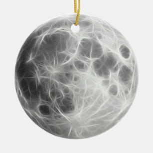 Ornement En Céramique Globe lunaire de planète de Pleine lune