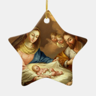 ORNEMENT EN CÉRAMIQUE GLOIRE À LA FAMILLE SAINTE
