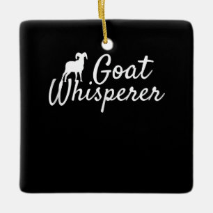 Ornement En Céramique Goat Whisperer Cute Goat Lover Farm Animal Farming