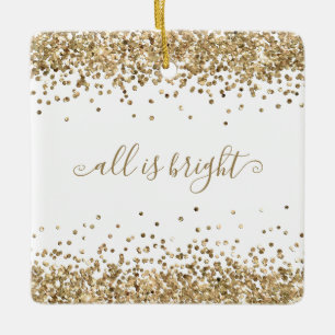 Ornement En Céramique Gold Parties scintillant Borders All Is Bright Nam