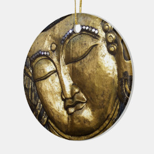 Ornement En Céramique Golden Bouddha Blessing Inspirational Love