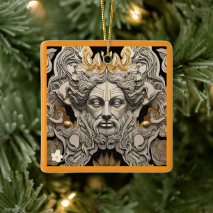 Ornement En Céramique "Golden Mythology Art"