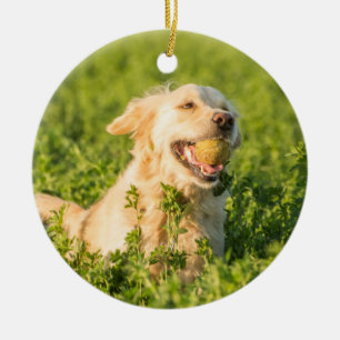 Ornement en céramique Golden Retriever