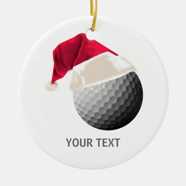 Ornement En Céramique golf Noël (Devant)