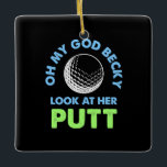 Ornement En Céramique Golfer Oh My God<br><div class="desc">Golfer Oh My God</div>