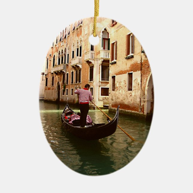 Ornement En Céramique Gondolier (Devant)