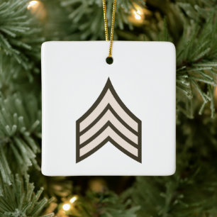 Ornement En Céramique grade de sergent de l'armée