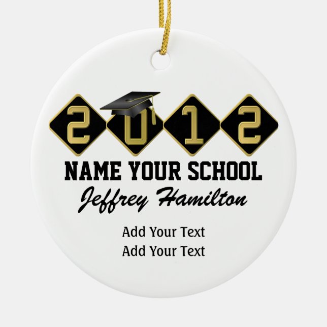 Ornement En Céramique Graduation Girl - Voir retour - SRF (Devant)