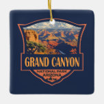 Ornement En Céramique Grand Canyon National Park Illustration Travel Art<br><div class="desc">Grande Canyon dessin vectoriel. Le parc abrite une grande partie de l'immense Grand Canyon,  avec ses bandes de roches rouges superposées qui révèlent des millions d'années d'histoire géologique.</div>