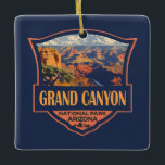 Ornement En Céramique Grand Canyon National Park Illustration Travel Art<br><div class="desc">Grande Canyon dessin vectoriel. Le parc abrite une grande partie de l'immense Grand Canyon,  avec ses bandes de roches rouges superposées qui révèlent des millions d'années d'histoire géologique.</div>