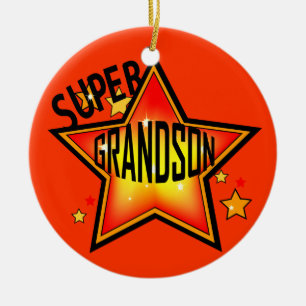 Ornement En Céramique Grand-fils Super-Star Noël