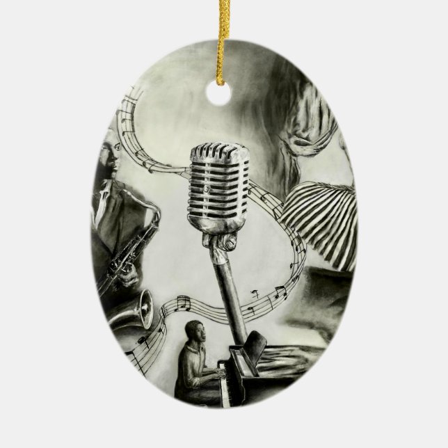 Ornement En Céramique Grand jazz (Devant)