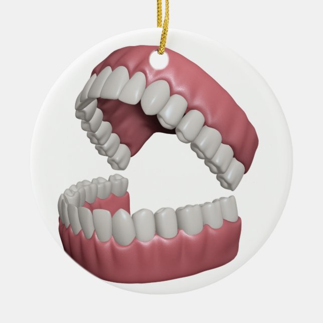 Ornement En Céramique grandes dents de sourire (Devant)