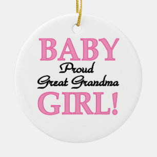 Ornement En Céramique Grands cadeaux fiers de bébé de grand-maman