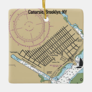 Ornement En Céramique Graphique Canarsie, Brooklyn NY