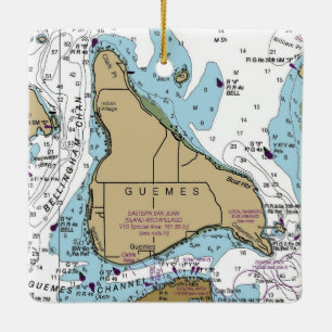Ornement En Céramique Graphique des îles Guemes