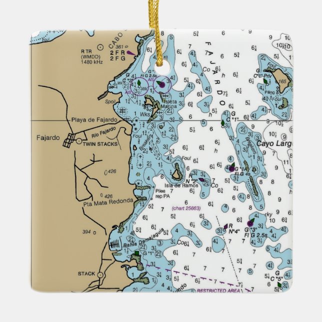 Ornement En Céramique Graphique Fajardo Porto Rico (Devant)