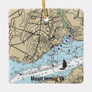 Ornement En Céramique Graphique Mount Vernon VA