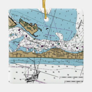 Ornement En Céramique Graphique NY de Great South Beach