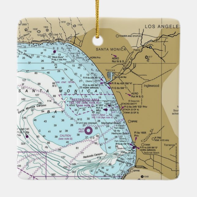 Ornement En Céramique Graphique père Noël Monica Bay (Dos)