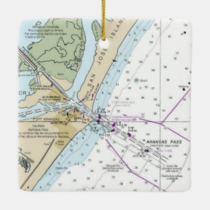 Ornement En Céramique Graphique Port Aransas