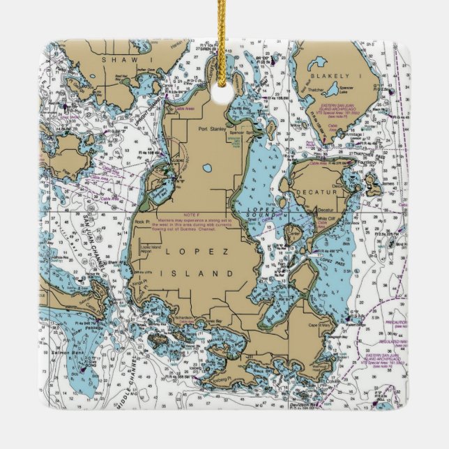 Ornement En Céramique Graphique WA de l'île de Lopez (Dos)