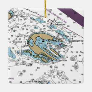 Ornement En Céramique Graphique WA de l'île de Sucia