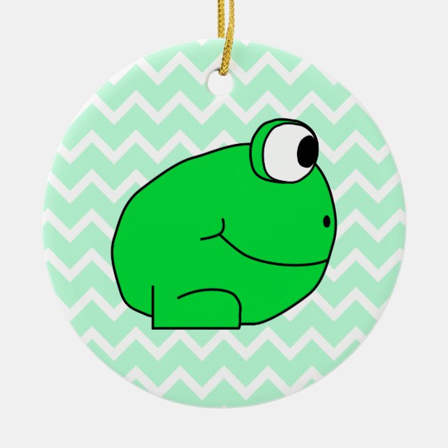 Ornement En Céramique Grenouille (Devant)