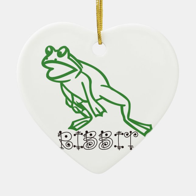 Ornement En Céramique Grenouille de Ribbit (Devant)