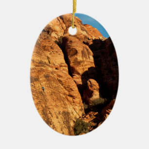 Ornement En Céramique Grimpeur minuscule ; Aucune salutation