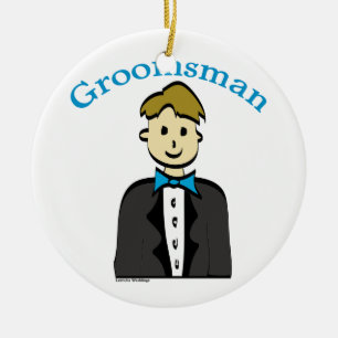 Ornement En Céramique Groomsman