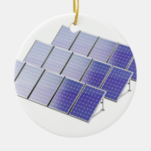 Ornement En Céramique Groupe de panneaux solaires