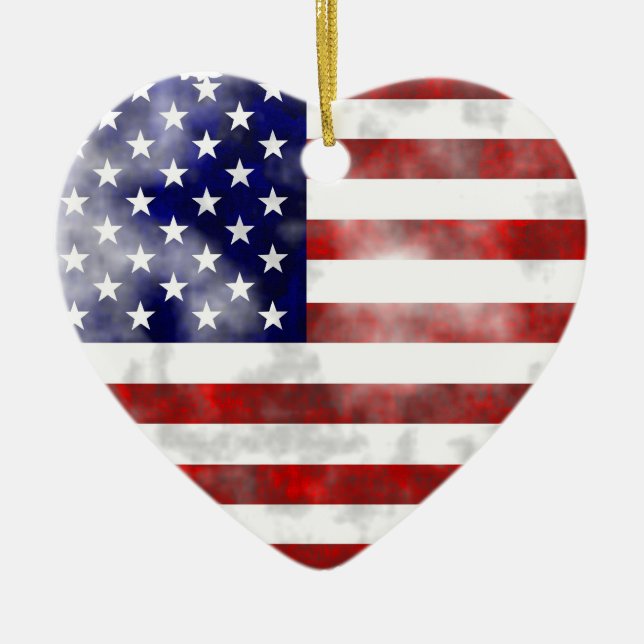 Ornement En Céramique Grunge Etats-Unis (Devant)