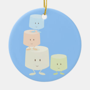 Ornement En Céramique Guimauves heureuses