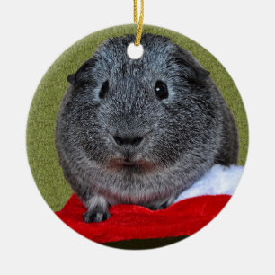 Ornement En Céramique Guinea Pig Christmas