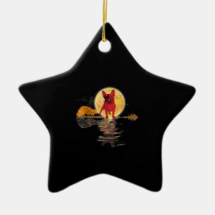 Ornement En Céramique Guitar Lake Halloween effrayant Français Bulldog M